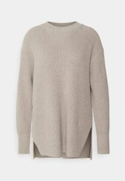 Marc O'Polo LONGSLEEVE ROUND NECK - Strickpullover - Dusty Grey Melange -Mode Familie 434980f01be240a8a476a797a3dfd0a7