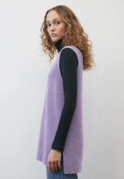 Marc O'Polo ÄRMELLOSER AUS HEAVY WEIGHT - Strickpullover - Sunbleached Purple -Mode Familie 43fcd47791a94da289613553ef780220