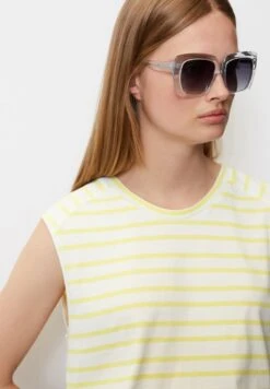 Marc O'Polo DENIM ÄRMELLOSES STREIFEN LOOSE - T-Shirt Print - Multi Buttercup -Mode Familie 44603715a07f477793930477aff73d85
