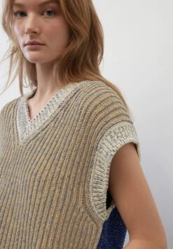 Marc O'Polo PULLUNDER CROPPED MIT LÄSSIGEM STRUKTUR- UN - T-Shirt Print - Multi Vibrant Blue -Mode Familie 44f7a07be24441c1b879e628be5d54df