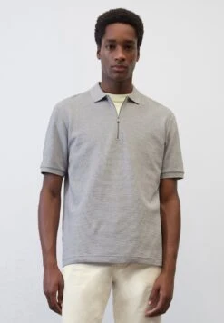Marc O'Polo REGULAR MIT FEINER-STRUKTUR - Poloshirt - Silver Gray Melange
