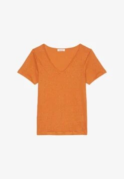 Marc O'Polo V-NECK - T-Shirt Basic - Marigold Orange -Mode Familie 46d48f09df374960aeeb9d2cfdf3d065