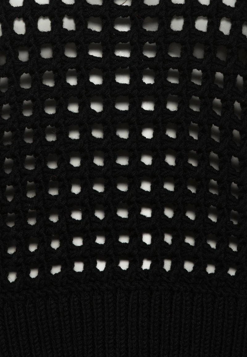 Marc O'Polo LONGSLEEVE CROPPED NET STRUCTURE - Strickpullover - Black 3 Marc O'Polo LONGSLEEVE CROPPED NET STRUCTURE - Strickpullover - Black – Bild 3