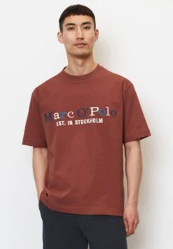 Marc O'Polo MIT LOGO-STICKEREI - T-Shirt Print - Tall Poppy