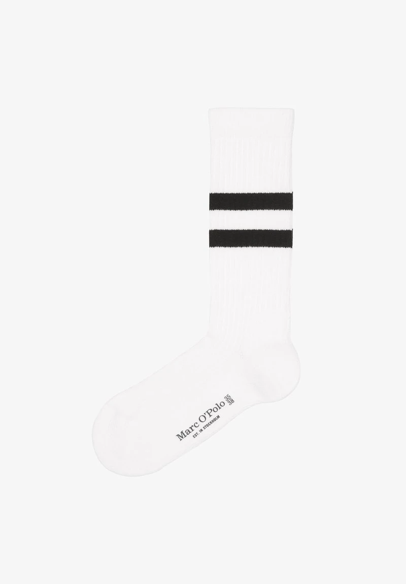 Marc O'Polo MIT SPORTIVEN STREIFEN - Socken - White Black 4 Marc O'Polo MIT SPORTIVEN STREIFEN - Socken - White Black – Bild 4