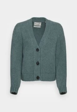 Marc O'Polo CARDIGAN LONGSLEEVE V NECK - Strickjacke - Lake Green Melange