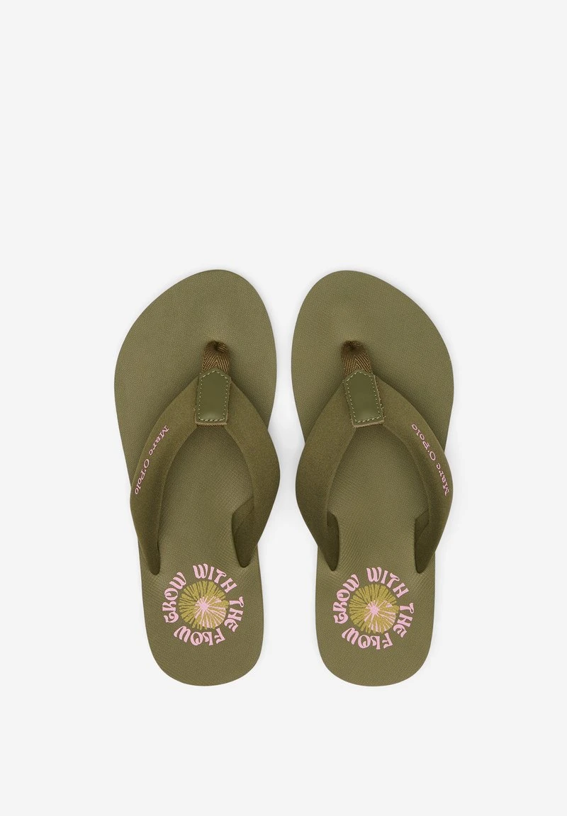 Marc O'Polo MIT WEICH GEOLSTERTEM RIE - Zehentrenner - Khaki 3 Marc O'Polo MIT WEICH GEOLSTERTEM RIE - Zehentrenner - Khaki – Bild 3