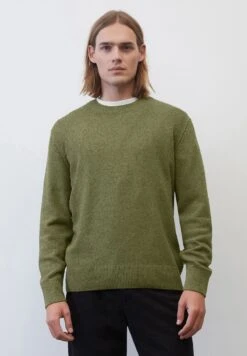 Marc O'Polo RUNDHALS IN SOMMERLICHEM BOUCLÉ - Strickpullover - Olive