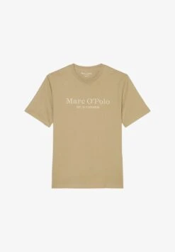 Marc O'Polo SHORT SLEEVE CREW NECK CLASSIC INSIDE CHE - T-Shirt Print - Soft Mocca -Mode Familie 5e10438e4dda4005947c967f1ee768bf