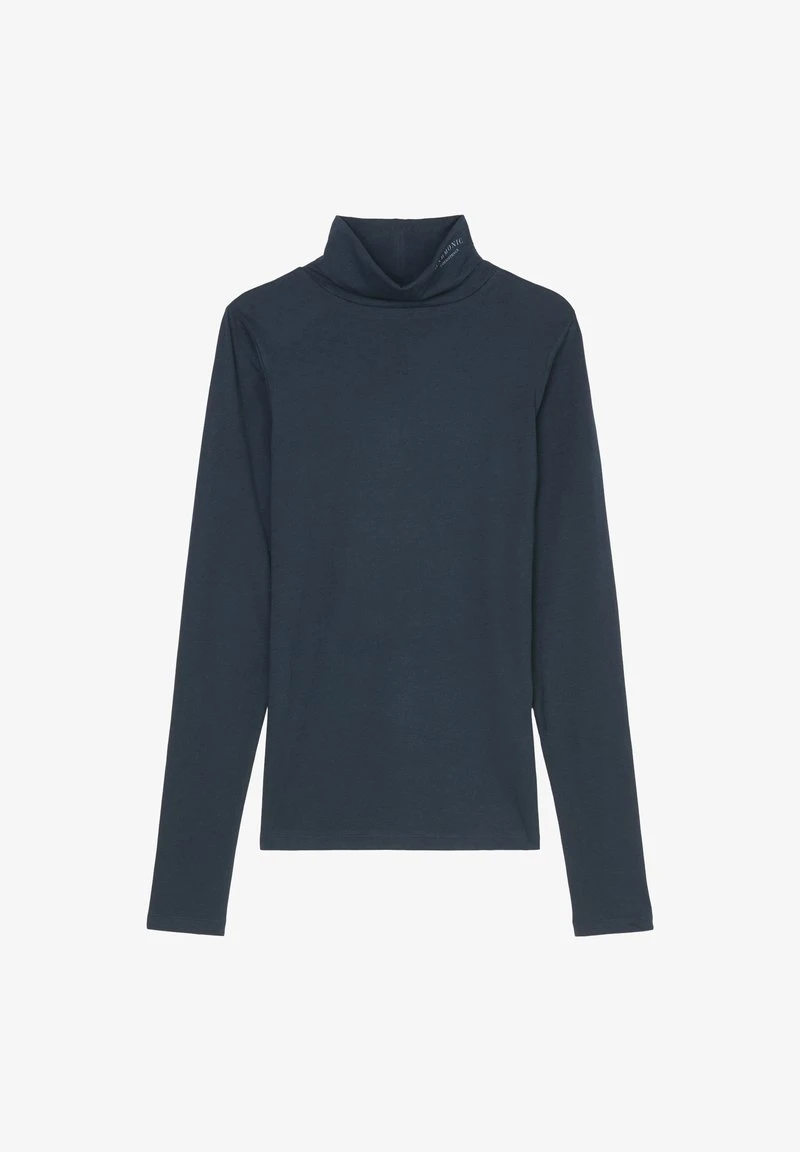 Marc O'Polo DENIM ROLLKRAGEN AUS LEICHTEM SINGLE - Langarmshirt - Navy Teal 1 Marc O'Polo DENIM ROLLKRAGEN AUS LEICHTEM SINGLE - Langarmshirt - Navy Teal