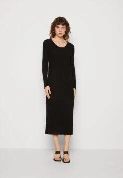 Marc O'Polo DENIM TUBE DRESS - Strickkleid - Black