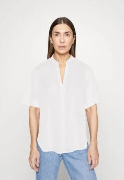 Marc O'Polo SHORT SLEEVE V NECK FEMININE SHAPE - Bluse - White