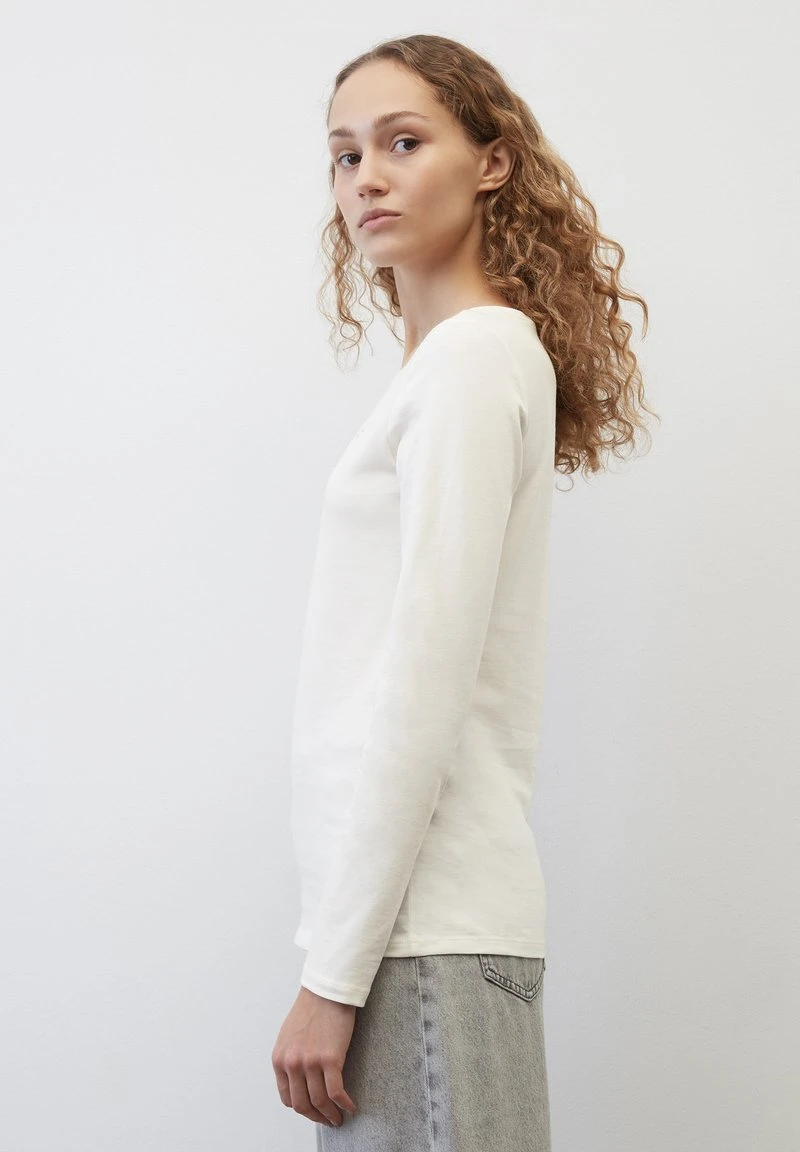 Marc O'Polo LONG SLEEVE ROUND NECK SOLID - Langarmshirt - White Cotton 4 Marc O'Polo LONG SLEEVE ROUND NECK SOLID - Langarmshirt - White Cotton – Bild 4