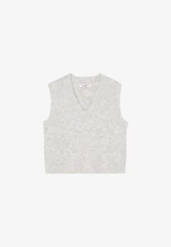 Marc O'Polo DENIM VEST WITH V NECK - Strickpullover - Light Shadow Melange