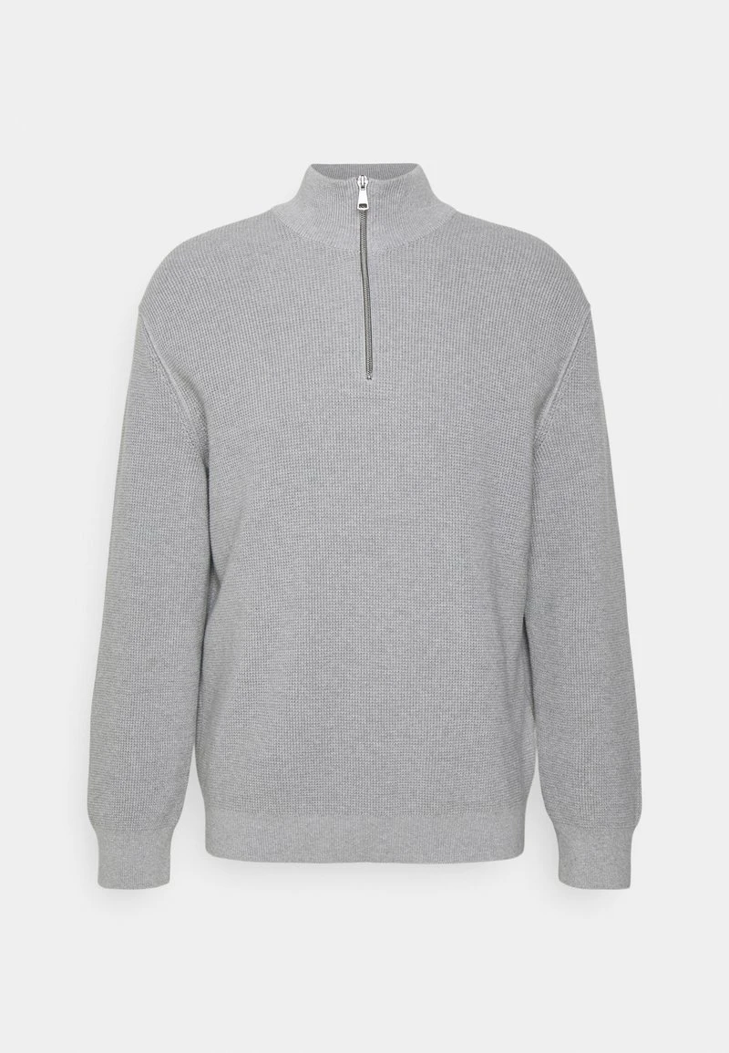 Marc O'Polo DENIM LONG SLEEVE TROYER COLLAR - Strickpullover - Mid Grey 4 Marc O'Polo DENIM LONG SLEEVE TROYER COLLAR - Strickpullover - Mid Grey – Bild 4