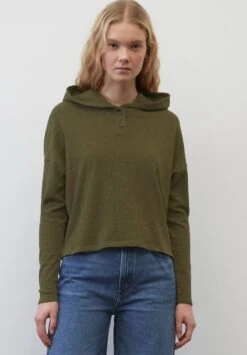 Marc O'Polo DENIM WIDE CROPPED - Kapuzenpullover - Dakota Shadow