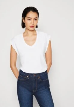 Marc O'Polo SHORT SLEEVE V NECK - T-Shirt Basic - White -Mode Familie 65445329608448eb8850b0b5b5eeb1df