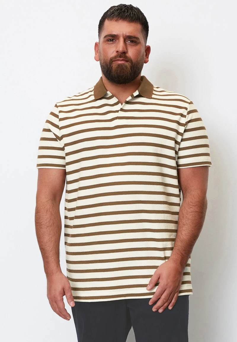 Marc O'Polo KURZARM-REGULAR AUS STRUKTURIERTEM BAU - Poloshirt - Brown 1 Marc O'Polo KURZARM-REGULAR AUS STRUKTURIERTEM BAU - Poloshirt - Brown