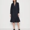 Marc O'Polo DRESS RELAXED A SHAPE CUTLINES FEMININE GATHERING - Freizeitkleid - Deep Blue Sea