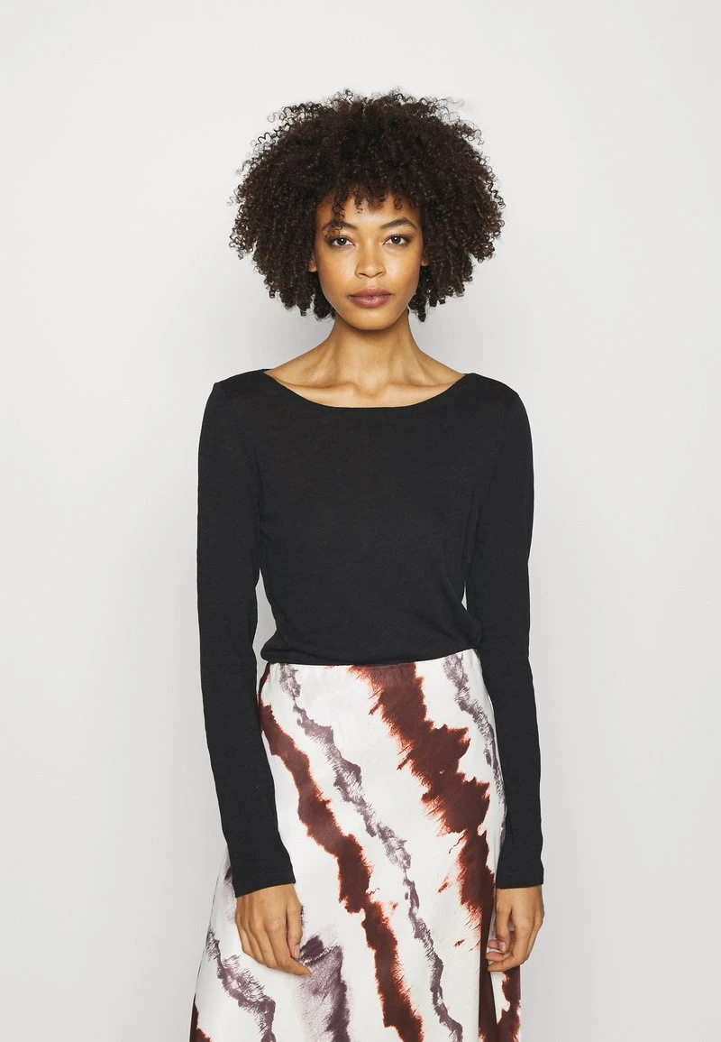 Marc O'Polo LONG SLEEVE BOAT NECK - Langarmshirt - Black 1 Marc O'Polo LONG SLEEVE BOAT NECK - Langarmshirt - Black