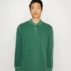 Marc O'Polo LONG SLEEVE FLATLOCK DETAILS - Poloshirt - Kale