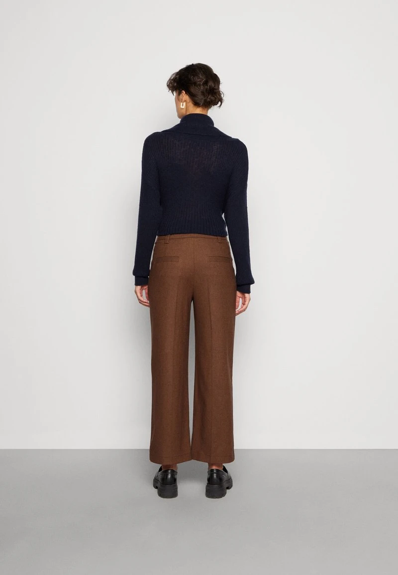 Marc O'Polo STRAIGHT LEG HIGH RISE CROPPED LENGTH - Stoffhose - Dark Walnut 3 Marc O'Polo STRAIGHT LEG HIGH RISE CROPPED LENGTH - Stoffhose - Dark Walnut – Bild 3