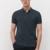 Marc O'Polo SHORT SLEEVE BUTTON PLACKET COLLAR AND CUFFS - Poloshirt - Dark Navy