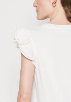 Marc O'Polo DENIM SLEEVELESS RUFFLES AT ARMHOLE - T-Shirt Print - Egg White 11 Marc O'Polo DENIM SLEEVELESS RUFFLES AT ARMHOLE - T-Shirt Print - Egg White -Mode Familie 72853d228ba34cb5b4f458a513394501