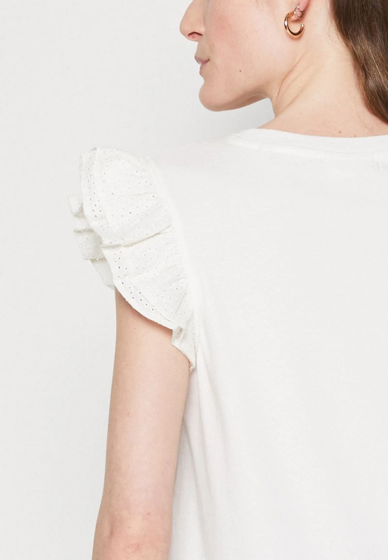 Marc O'Polo DENIM SLEEVELESS RUFFLES AT ARMHOLE - T-Shirt Print - Egg White 6 Marc O'Polo DENIM SLEEVELESS RUFFLES AT ARMHOLE - T-Shirt Print - Egg White – Bild 6