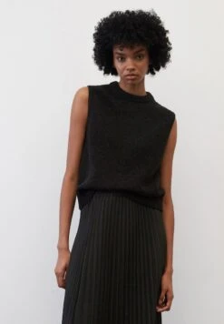 Marc O'Polo SLEEVELESS ROUND NECK - Strickpullover - Black