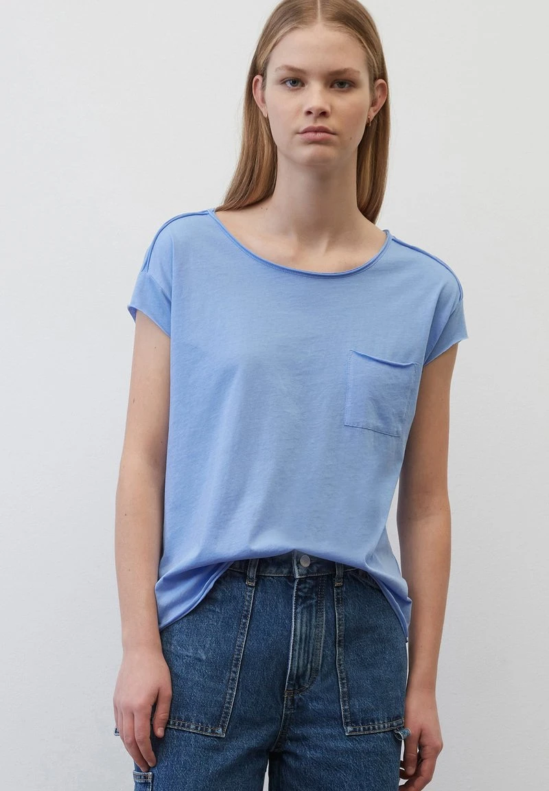 Marc O'Polo DENIM KURZARM MIT AUS LE - T-Shirt Basic - Soft Sky Blue 1 Marc O'Polo DENIM KURZARM MIT AUS LE - T-Shirt Basic - Soft Sky Blue