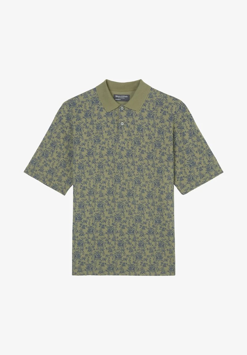 Marc O'Polo KURZARM RELAXED - Poloshirt - Multi Olive 1 Marc O'Polo KURZARM RELAXED - Poloshirt - Multi Olive