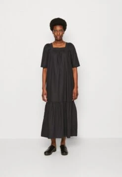 Marc O'Polo BOHEMIAN MIDI STYLE, GATHERINGS, CARREE NECKLINE - Freizeitkleid - Black