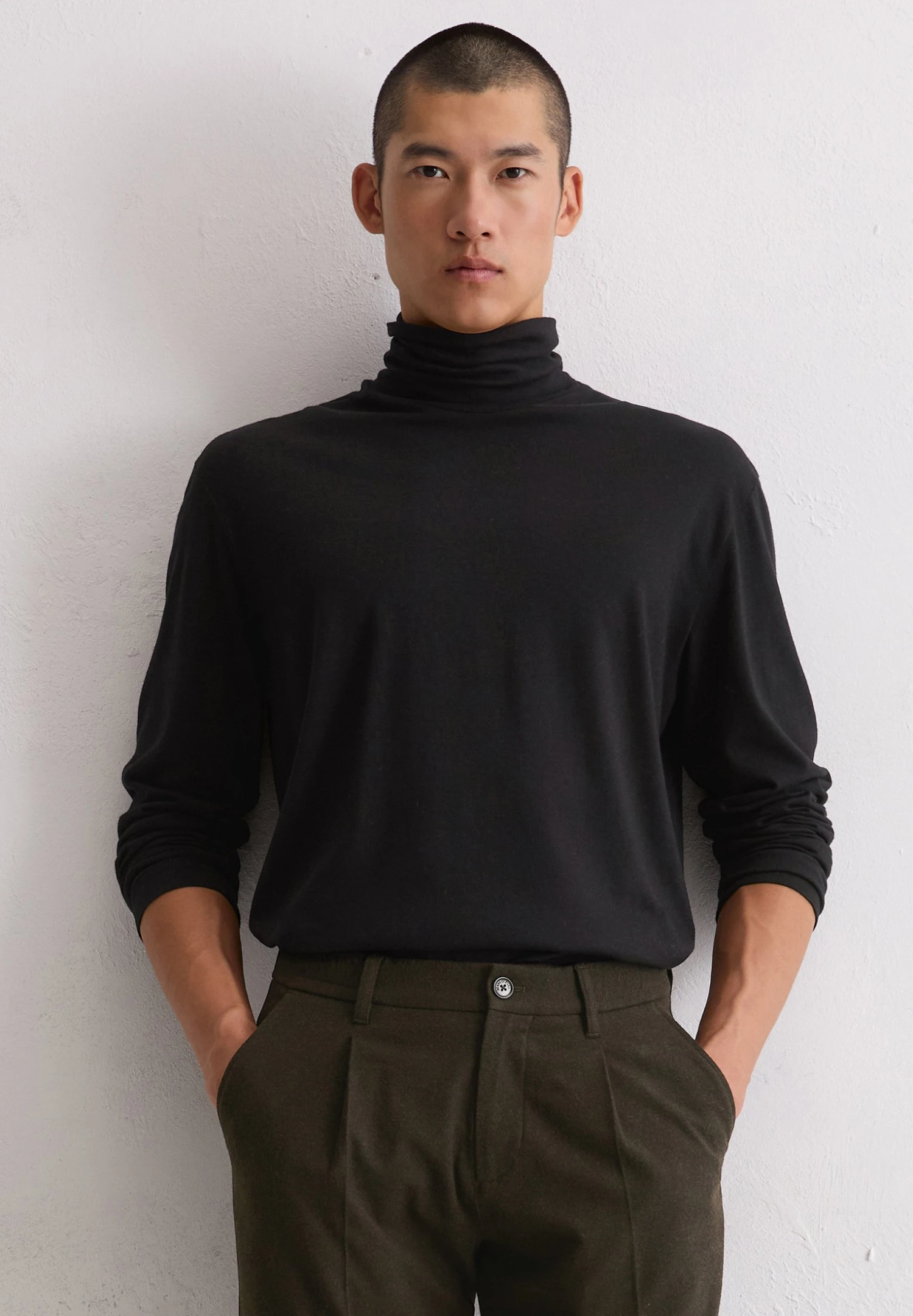 Marc O'Polo ROLLKRAGEN-LONGSLEEVE REGULAR AUS - Long Sleeved Top - Black 1 Marc O'Polo ROLLKRAGEN-LONGSLEEVE REGULAR AUS - Long Sleeved Top - Black