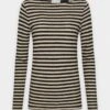 Marc O'Polo LONG SLEEVE BOAT NECK - Langarmshirt - Frosty Sand