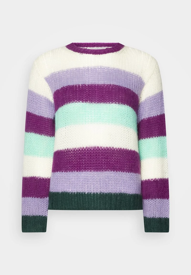 Marc O'Polo LONGSLEEVE, ROUND-NECK, STRIPE - Strickpullover - Multi Sunbleached Purple 4 Marc O'Polo LONGSLEEVE, ROUND-NECK, STRIPE - Strickpullover - Multi Sunbleached Purple – Bild 4