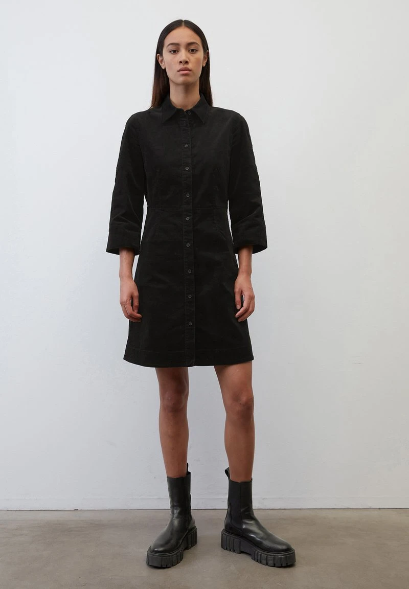 Marc O'Polo DRESS FITTED SHIRT STYLE BUTTON PLACKET SHORT LENGTH - Blusenkleid - Black 2 Marc O'Polo DRESS FITTED SHIRT STYLE BUTTON PLACKET SHORT LENGTH - Blusenkleid - Black – Bild 2