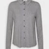 Marc O'Polo LONG SLEEVE COLLAR BUTTON PLACKET - Hemdbluse - Shaded Grey Melange
