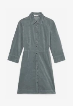 Marc O'Polo DRESS FITTED SHIRT STYLE BUTTON PLACKET SHORT LENGTH - Blusenkleid - Deep Lake Green -Mode Familie 8232252638664b3fb95210c6ecda2275