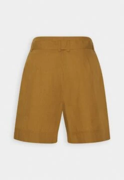 Marc O'Polo HIGH RISE PLEATS BELT - Shorts - Wood Brown -Mode Familie 83fda77ee0834728a776615293775f4a