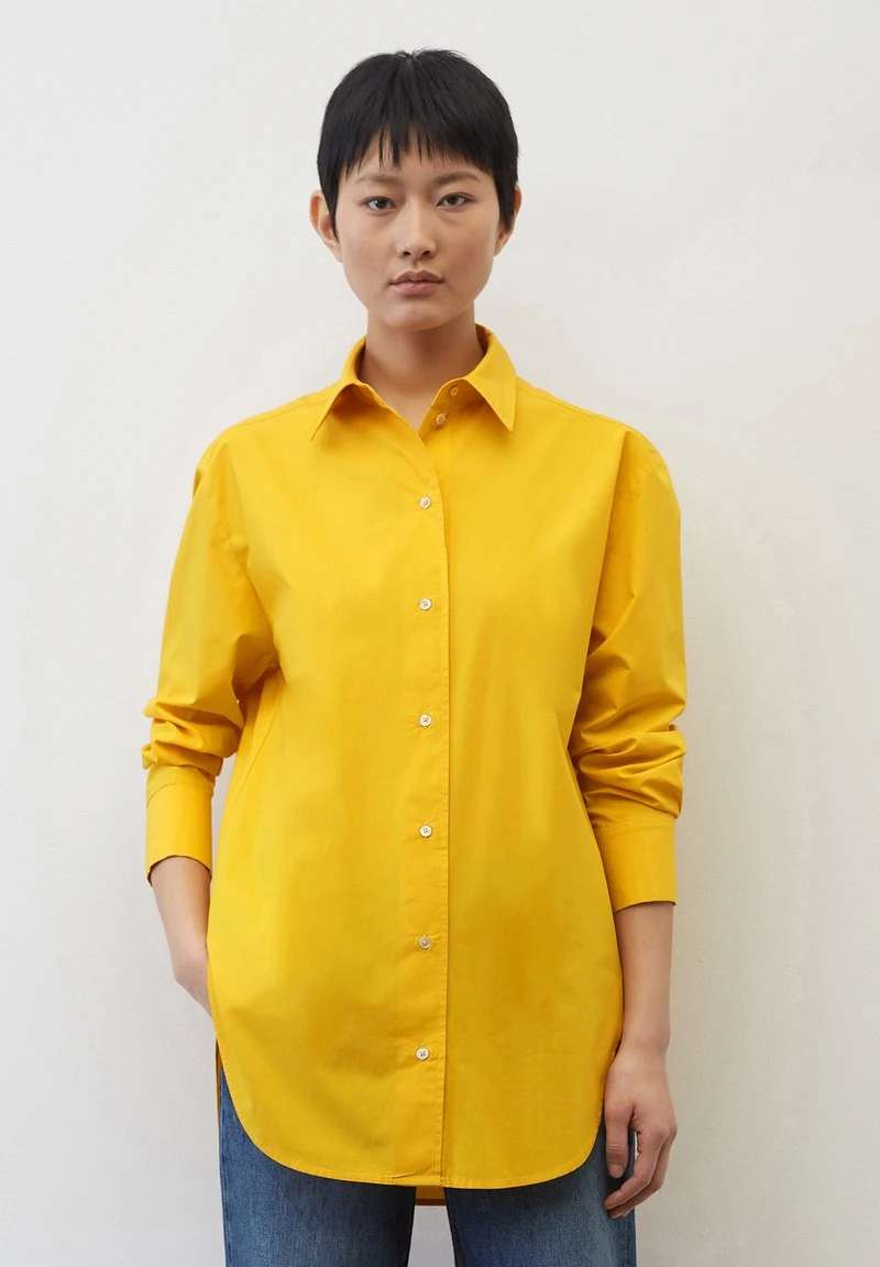 Marc O'Polo AUS PAPER-TOUCH - Hemdbluse - Morning Sun 1 Marc O'Polo AUS PAPER-TOUCH - Hemdbluse - Morning Sun