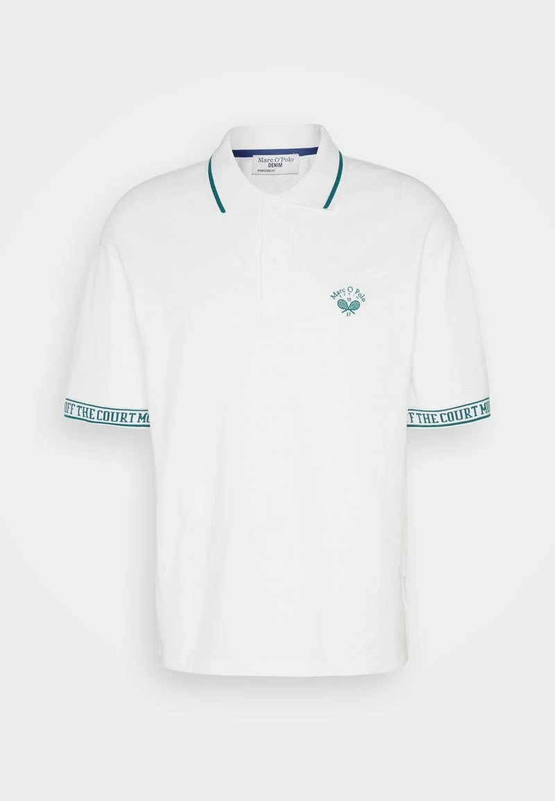 Marc O'Polo DENIM SHORT SLEEVE BUTTON PLACKET TIPPING WORDING CUFF - Poloshirt - Egg White 5 Marc O'Polo DENIM SHORT SLEEVE BUTTON PLACKET TIPPING WORDING CUFF - Poloshirt - Egg White – Bild 5