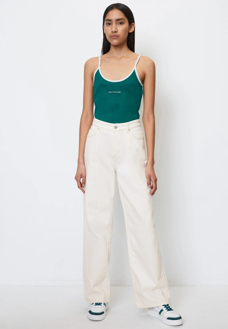 Marc O'Polo DENIM SPAGHETTITRÄGER MIT STRUKTUR AUS ORGANIC C - Bluse - Green 2 Marc O'Polo DENIM SPAGHETTITRÄGER MIT STRUKTUR AUS ORGANIC C - Bluse - Green – Bild 2