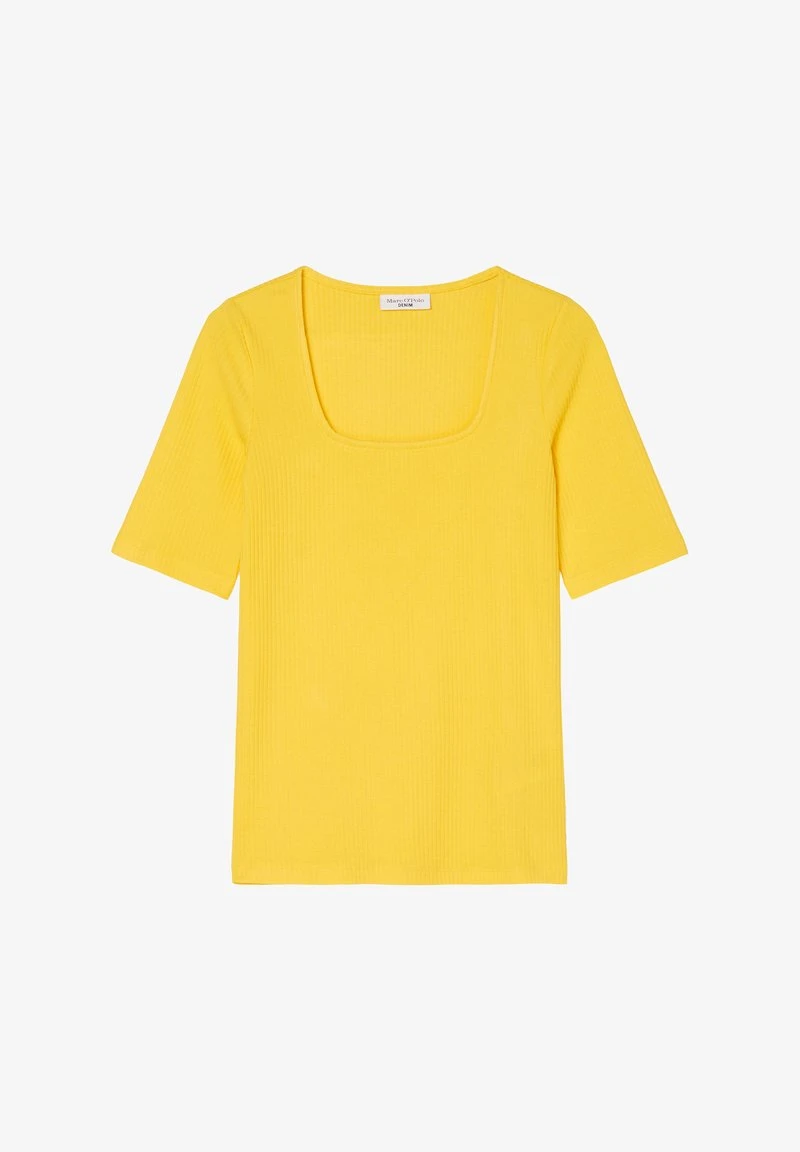 Marc O'Polo DENIM MODERN HALFSLEEVE SQUARE NECKLINE - T-Shirt Basic - Cream Gold 6 Marc O'Polo DENIM MODERN HALFSLEEVE SQUARE NECKLINE - T-Shirt Basic - Cream Gold – Bild 6