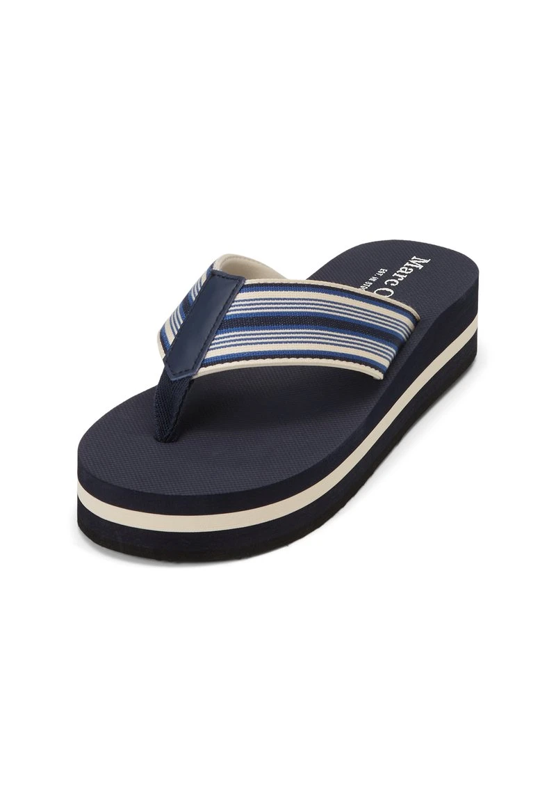 Marc O'Polo PLATEAU MIT STREIFEN - Zehentrenner - Vibrant Blue 2 Marc O'Polo PLATEAU MIT STREIFEN - Zehentrenner - Vibrant Blue – Bild 2