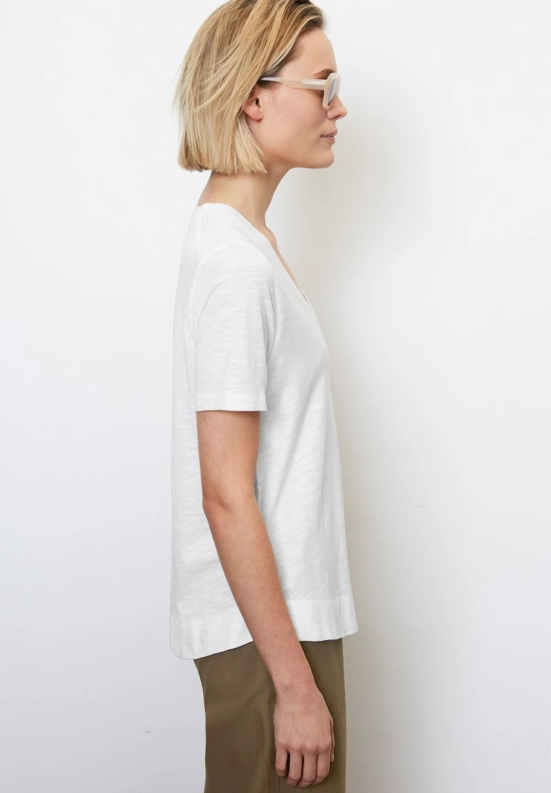 Marc O'Polo V NECK - T-Shirt Basic - White 3 Marc O'Polo V NECK - T-Shirt Basic - White – Bild 3