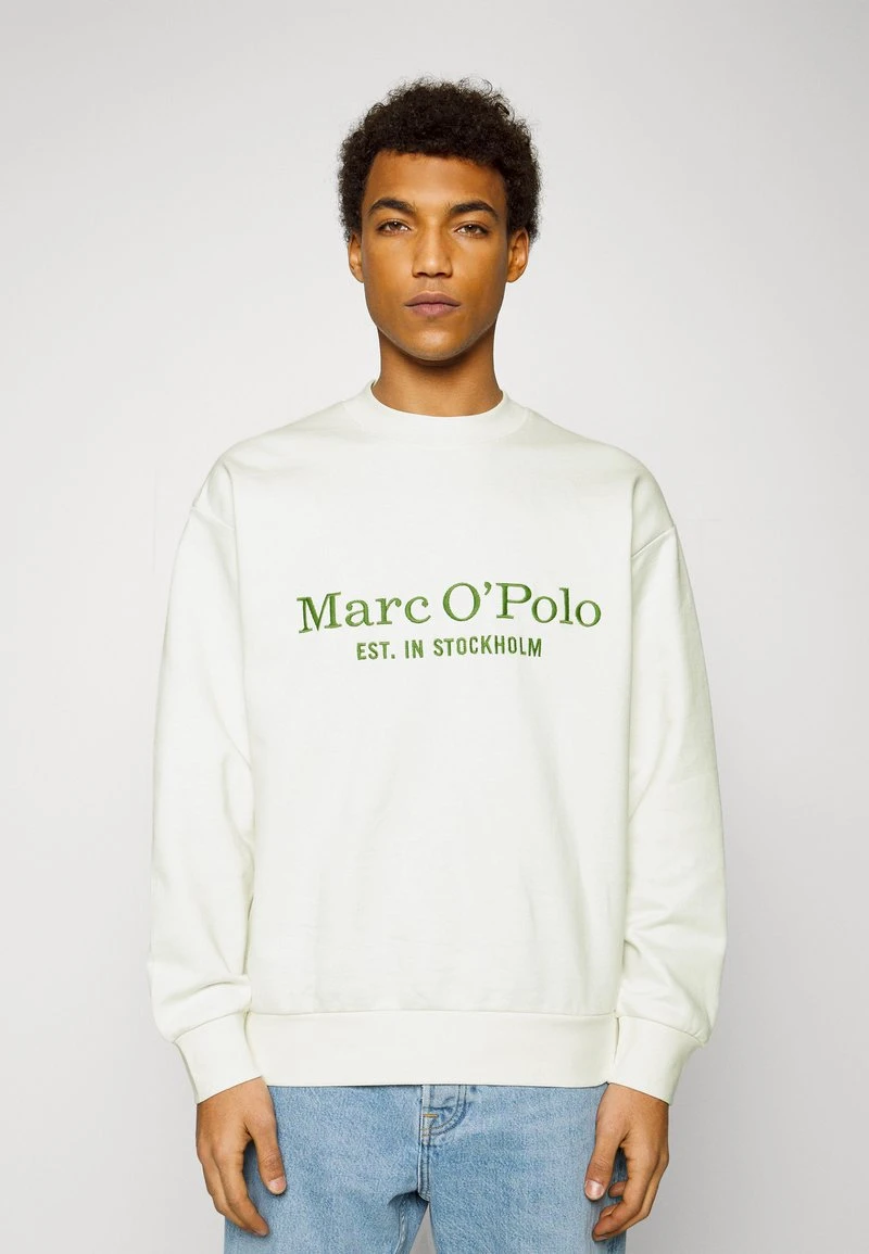 Marc O'Polo CREWNECK, EMBROIDERED ARTWORK ON CHEST - Sweatshirt - White 1 Marc O'Polo CREWNECK, EMBROIDERED ARTWORK ON CHEST - Sweatshirt - White