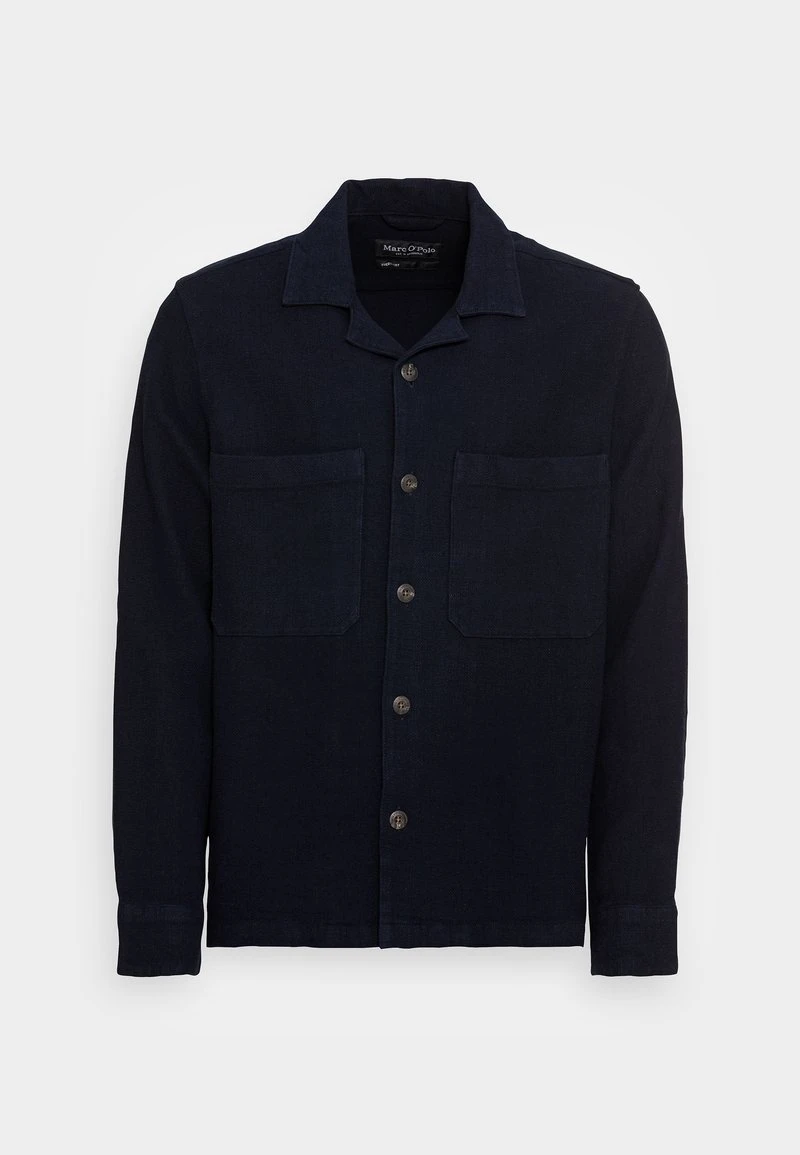 Marc O'Polo OVERSHIRT WITH CAMP COLLAR LONG SLEEVE TWO PATCHED FLAP POCKET - Hemd - Dark Navy 1 Marc O'Polo OVERSHIRT WITH CAMP COLLAR LONG SLEEVE TWO PATCHED FLAP POCKET - Hemd - Dark Navy