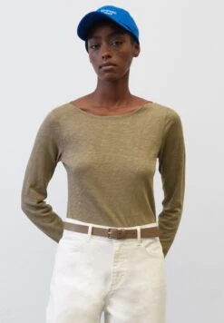 Marc O'Polo LONG SLEEVE BOAT NECK - Langarmshirt - Dusty Earth