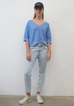 Marc O'Polo DENIM MIT V-AUSSCHNITT - Strickpullover - Soft Sky Blue -Mode Familie 961f2f7c29de4d449c972d37707e6bb0